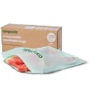 Compostic Compostable Gallon Storage Bags, 100 Ct, Resealable Zip Food Bags