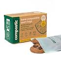 Compostic Compostable Quart Bags, 200 Ct, Resealable Zip Food Storage Bags