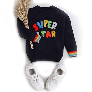 compound kids woolen warm sweater full sleeve with round neck for boys