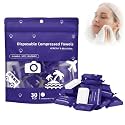 Compressed Towels, Disposable Face Towels (30, Blue)