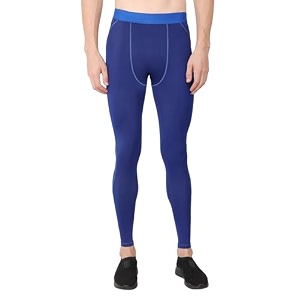 compression nylon lycra lower leggings tights yoga pants for men boys - workout gym exercise running cycling training - full leg sleeves - cold weather sports inner - skinny fit