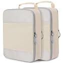 Compression Packing Cubes for Travel Packing Organizers, Mesh Beige, XL