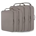 Compression Packing Cubes for Travel Packing Organizers, Khaki, 2L+2XL