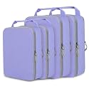 Compression Packing Cubes for Travel Packing Organizers, Purple, 2L+2XL