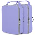 Compression Packing Cubes for Travel Suitcase Organizer Bags, Purple, L