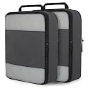 Compression Packing Cubes for Travel Suitcase Organizer Bags, Mesh Black, L
