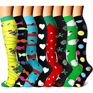 Compression Socks 7 Pairs 15-20 mmhg is