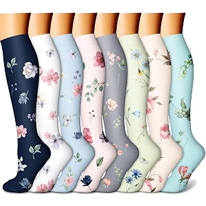 compression socks 7 pairs 15-20 mmhg is best graduated athletic amp medical for men amp women running flight travel nurses pregnant - boost performance blood circulation