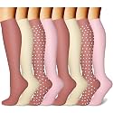 Compression Socks (7 Pairs), 15-20 mmhg is BEST Graduated Athletic &amp; Medical for Men &amp; Women, Running, Flight, Travel, Nurses, Pregnant - Boost Performance, Blood Circulation