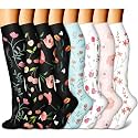 Compression Socks (7 Pairs), 15-20 mmhg is BEST Graduated Athletic &amp; Medical for Men &amp; Women, Running, Flight, Travel, Nurses, Pregnant - Boost Performance, Blood Circulation