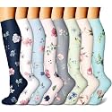 Compression Socks (7 Pairs), 15-20 mmhg is BEST Graduated Athletic &amp; Medical for Men &amp; Women, Running, Flight, Travel, Nurses, Pregnant - Boost Performance, Blood Circulation