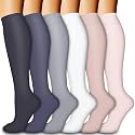 Compression Socks for Women &amp; Men Circulation (6 Pairs) 15-20 mmHg is Best Support for Athletic Running,Nurse