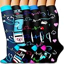 Compression Socks for Women &amp; Men Circulation (6 Pairs) 15-20 mmHg is Best Support for Athletic Running,Nurse