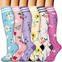 Compression Socks for Women &amp; Men Circulation (6 Pairs) 15-20 mmHg is Best Support for Athletic Running,Nurse