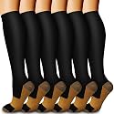 Compression Socks for Women &amp; Men Circulation (6 Pairs) 15-20 mmHg is Best Support for Athletic Running,Nurse