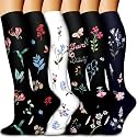 Compression Socks for Women &amp; Men Circulation (6 Pairs) 15-20 mmHg is Best Support for Athletic Running,Nurse