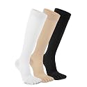 Compression Toe Socks for Men Women 15-20 mmHg for Long Hours Standing,Knee High Circulation Support Socks