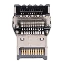 Computer Motherboard Type E Adapter, USB 3.1 10Gbps 20Gbps Type E 90 Degree Elbow Adapter, with Multi Layer Circuit Board, for Enhanced Cable Management (PH76EE-B)