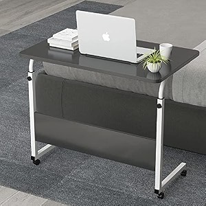 computer student laptop desk height adjustable wooden laptop table computer standing desk with wheels black