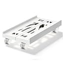 Computer Tower Stand, Adjustable Mobile CPU Stand with 4 Rolling Caster Wheels, PC Tower Stand Fits Most PC Under Desk-White
