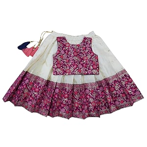 baby girl39s traditional readymade south indian pattu pavadai lehenga choli for kid39s