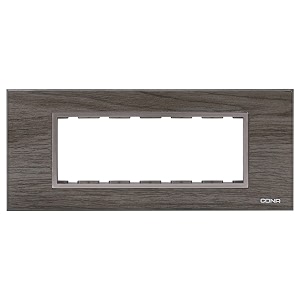 cona glassic 10506 polycarbonate status 6 modular plate oak wood switch plates frame 6 module single pack