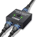 Conbre HDX HDMI Switch Splitter, 2 Port Bi-Directional Manual HDMI Switch 2 in 1 Out or 1 in 2 Out Splitter Supports 4K 2K 3D Full HD 1080p - 1 Year Warranty (Dual Port)