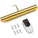Concepdesigns Picture Light, Battery Operated Picture Light, Dimmable Wireless Picture Lights for wall, Art Light, Library Light Battery Operated with Remote Control - 18 inches, Polished Brass