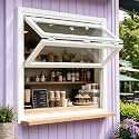 Concession Window, Aluminum Alloy Vertical Folding Sliding Window