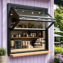 Concession Window, Aluminum Alloy Vertical Folding Sliding Window