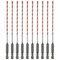 Concrete Drill Bits, 5/32" Hex Shank Masonry Bits, 10PCS