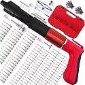 Concrete Nail Gun Kit with 120pcs Nails, 5 Speed Adjustable Nail Driver
