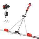 Concrete Screed Vibratory Kit Cordless Concrete Power Trowel Wet Screed Bull Float Surfac-e Leveling Tool with Upgraded Brushless Motor & Stainless Steel Board Battery Powered 2M
