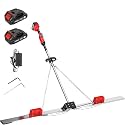 Concrete Vibrating Tool Electric Cordless Screed Finishing Machine - 9 Speed Setting Power Concrete Screed Vibrator Kit with Battery, Leveling Ruler and Stainless Steel Board for Smooth Cement 1.5M