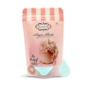 confect baby blue fondant for cake decorating fondant smooth amp ready-to-use icing for christmas cakes cupcakes amp holiday desserts  250 gms