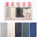 Confect Pearl Sprinkles | Pack of 5 Edible Disco Ball Sprinkles for Cakes &amp; Cupcakes Decoration | Mix Sliver, White, Black, Grey &amp; Navy Blue Dragees - Starry Night- 140 Gms