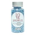 Confect Edible Blue Vermicelli Sprinkles | Premium Cake &amp; Cupcake Decoration Topping | Decorative Edible Dessert Garnish – 90 Gms