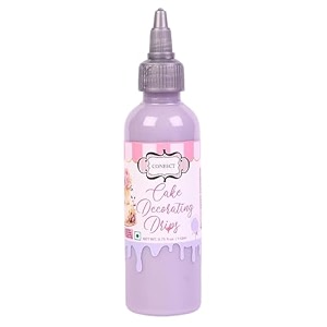 confect edible cake drip  luscious lavender  squeeze bottle  ready-to-use drip icing for cakes cupcakes doughnuts amp desserts  cake decorating drip for elegant designs - 110ml