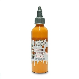confect edible drip  pumpkin orange drip  halloween drip frosting for cakes cupcakes donuts amp desserts  easy-squeeze decorating bottle  confect drip icing  110ml