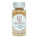 Confect Edible English Gold Vermicelli Sprinkles | Premium Cake &amp; Cupcake Decoration Topping | Decorative Edible Dessert Garnish – 100 Gms