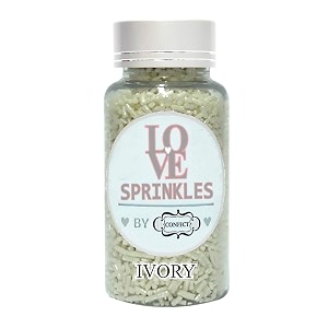 confect edible ivory vermicelli sprinkles  premium cake amp cupcake decoration topping  decorative edible dessert garnish  90 gms