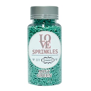 confect edible mint green vermicelli sprinkles  premium cake amp cupcake decoration topping  decorative edible dessert garnish  90 gms