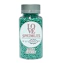 Confect Edible Mint Green Vermicelli Sprinkles | Premium Cake &amp; Cupcake Decoration Topping | Decorative Edible Dessert Garnish – 90 Gms
