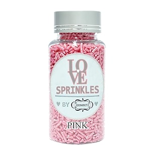 confect edible pink vermicelli sprinkles  premium cake amp cupcake decoration topping  decorative edible dessert garnish  90 gms