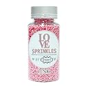 Confect Edible Pink Vermicelli Sprinkles | Premium Cake & Cupcake Decoration Topping | Decorative Edible Dessert Garnish – 90 Gms