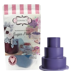 confect electric purple sugar paste  edible fondant for cake decorating  bold purple fondant for cakes cupcakes amp decorative sugar craft-1 kg