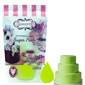 confect lime green christmas fondant  edible icing  fondant for cake decoration  easy to roll  chef39s choice for cake decorating - 1 kg