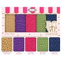 Confect Pearl Sprinkles | Pack of 5 Tropical Tea Party Disco Ball Sprinkles | Mix Golden, Purple, Neon Pink, Lime Green &amp; Navy Blue Pearl Dragees, No Artificial Dyes - 140 Gms