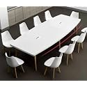 Conference Table for Office Meeting Room, Modern Boardroom Table, Collaborative Workspace Furniture for Corporate Offices (MCT-064_LPB_L8W4)