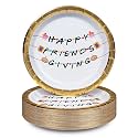 Confettiville Thanksgiving Paper Plates 50-Count Disposable Friendsgiving